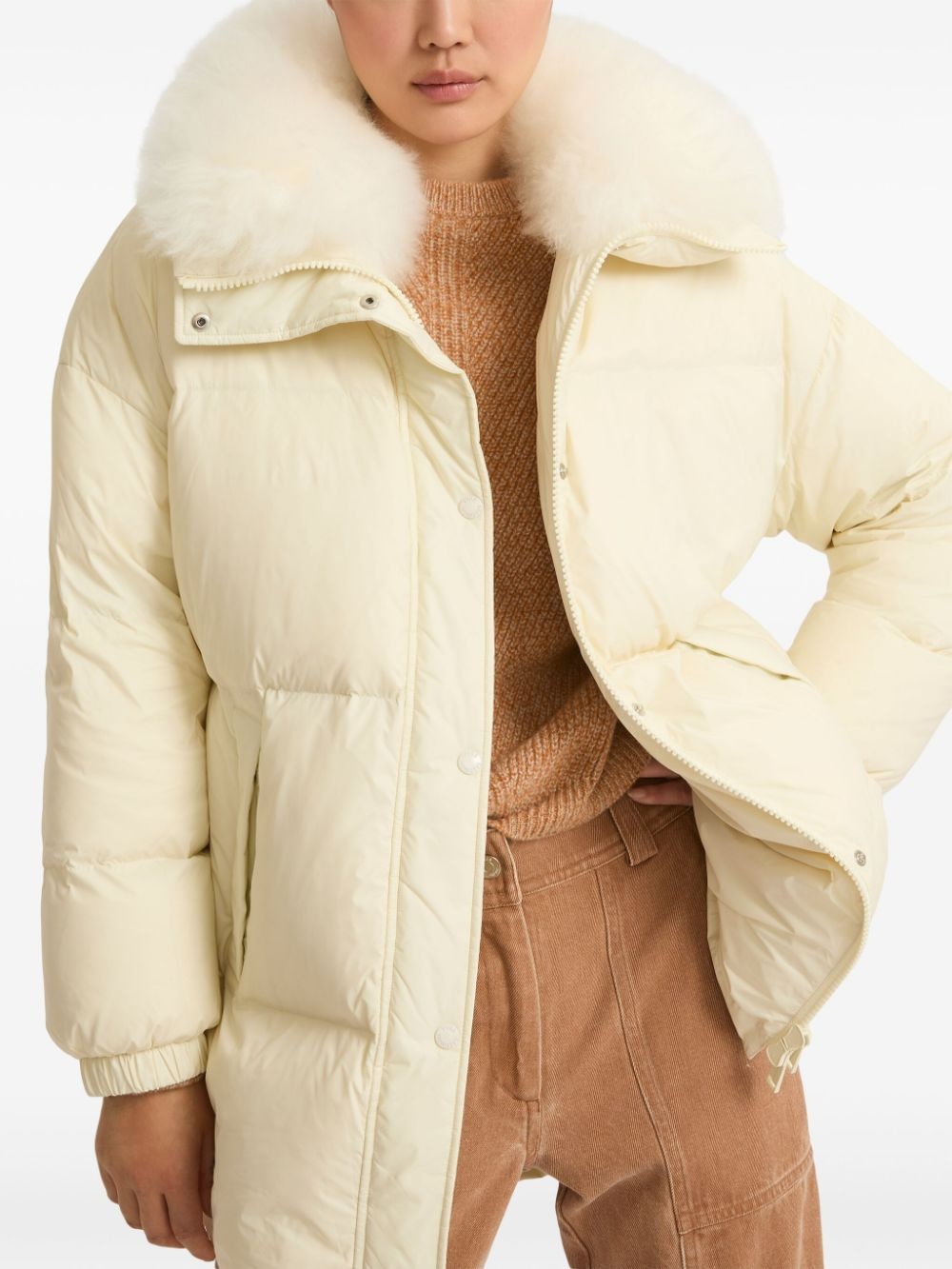 padded-design coat - 4