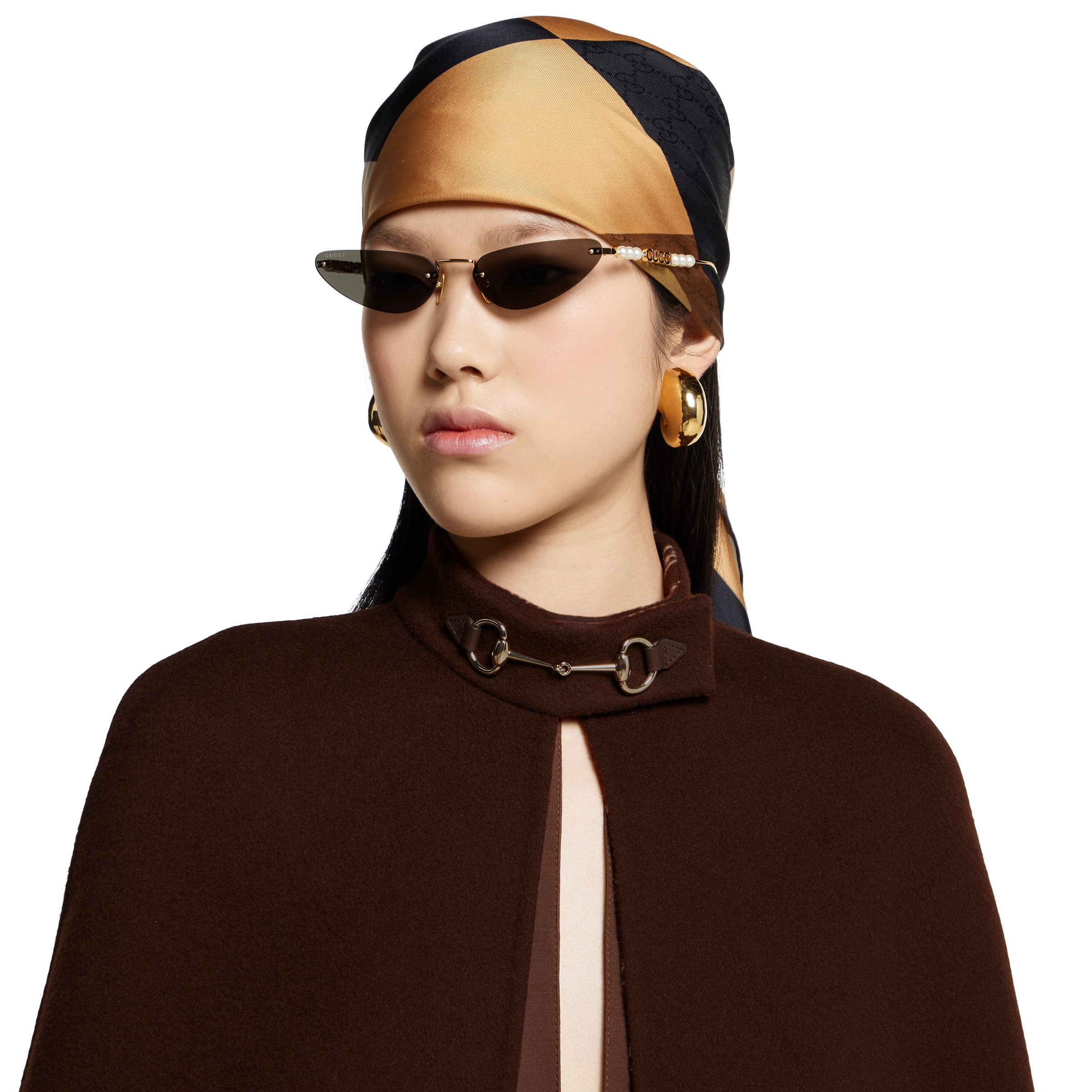Silk wool cape with Horsebit - 5