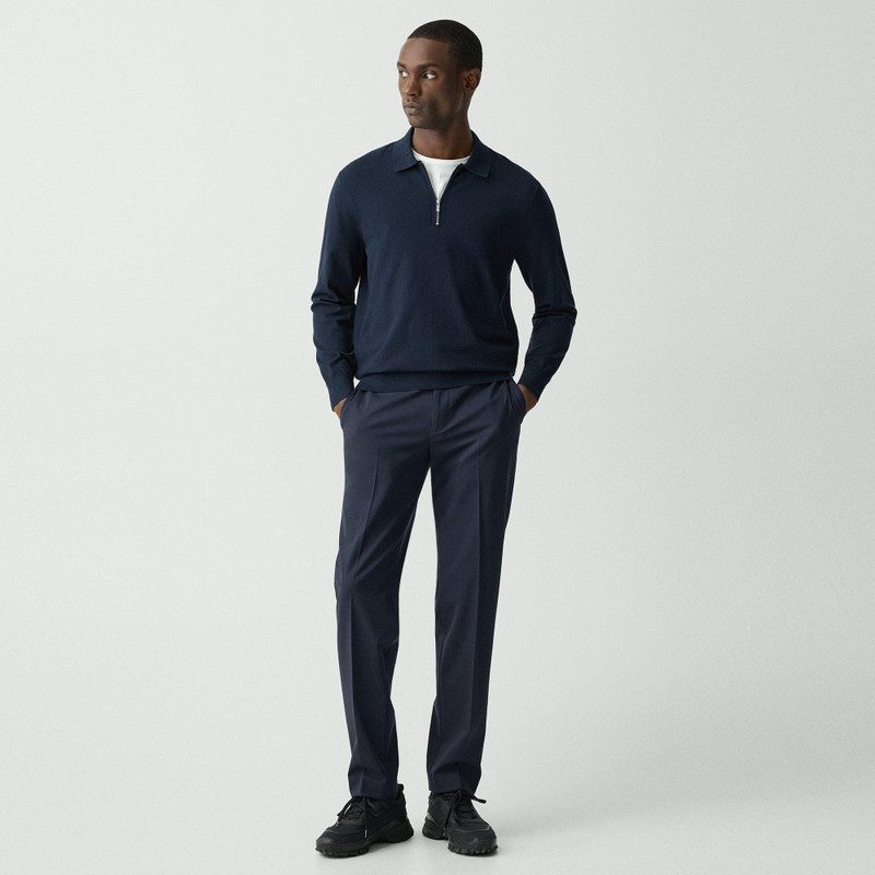 Theory Quarter-Zip Polo Sweater in Light Bilen outlook