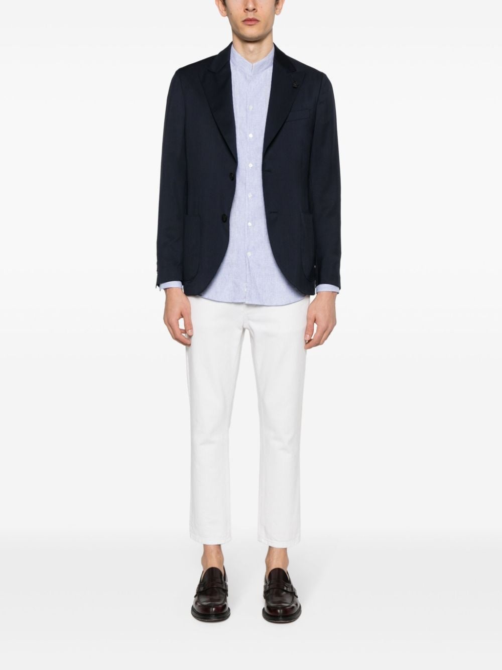 single-breasted wool blazer - 2
