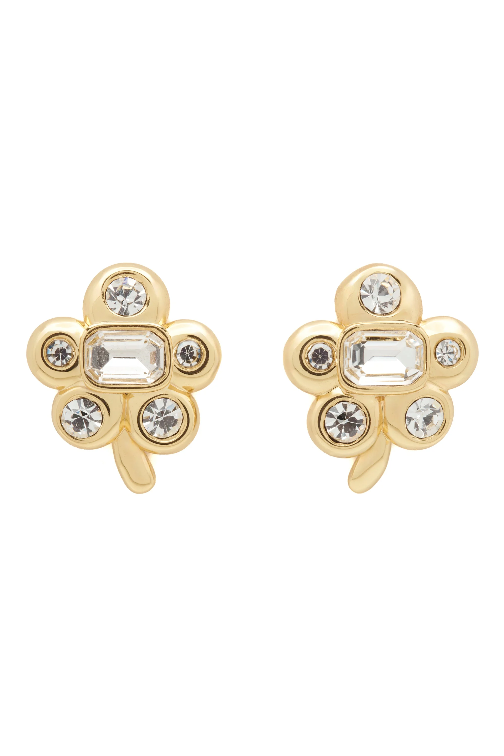 GOLD CLEAR DAIZE EARRINGS - 1