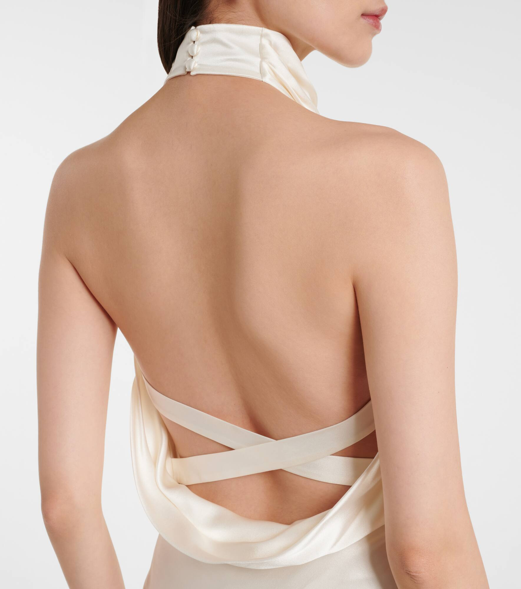 Bridal Attia halterneck silk gown - 6