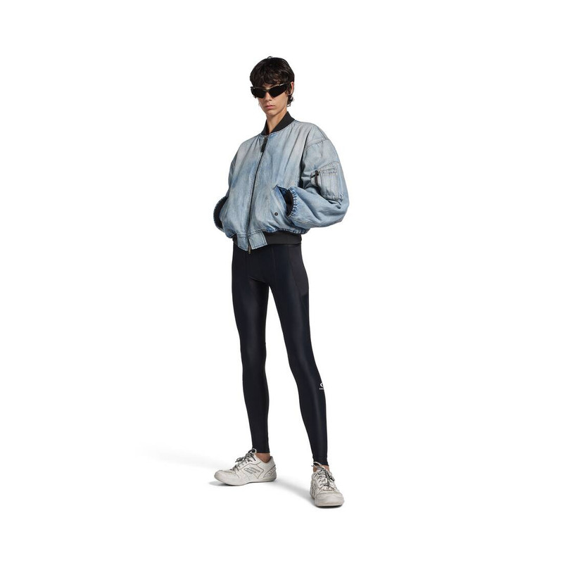 BALENCIAGA Women's Standard Bomber Jacket in Dirty Light Blue outlook