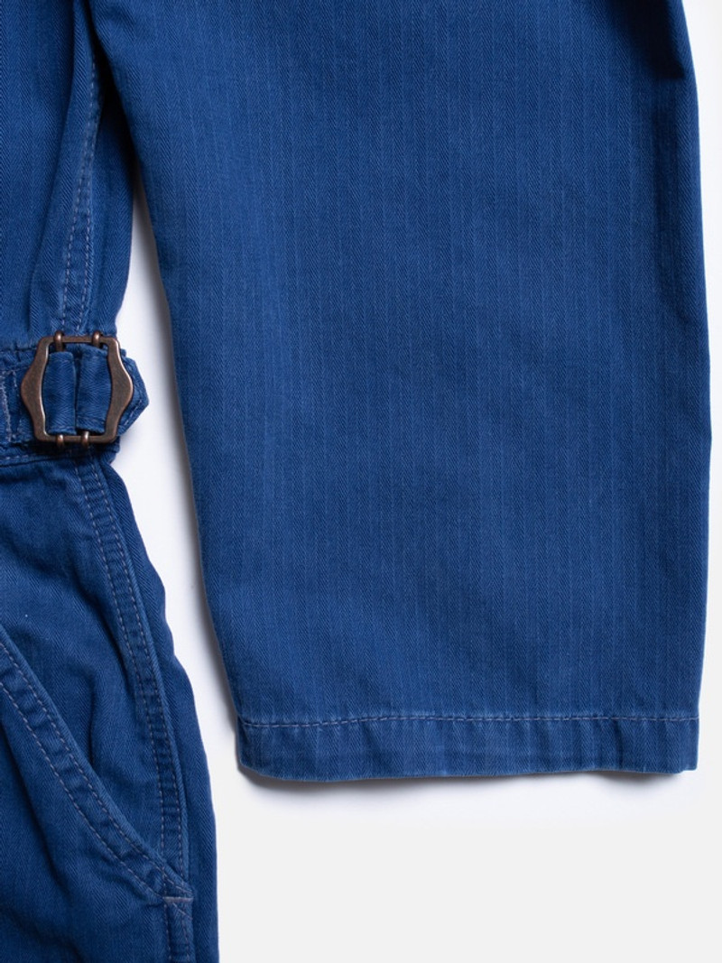 Ella Herringbone Boilersuit Blue 6
