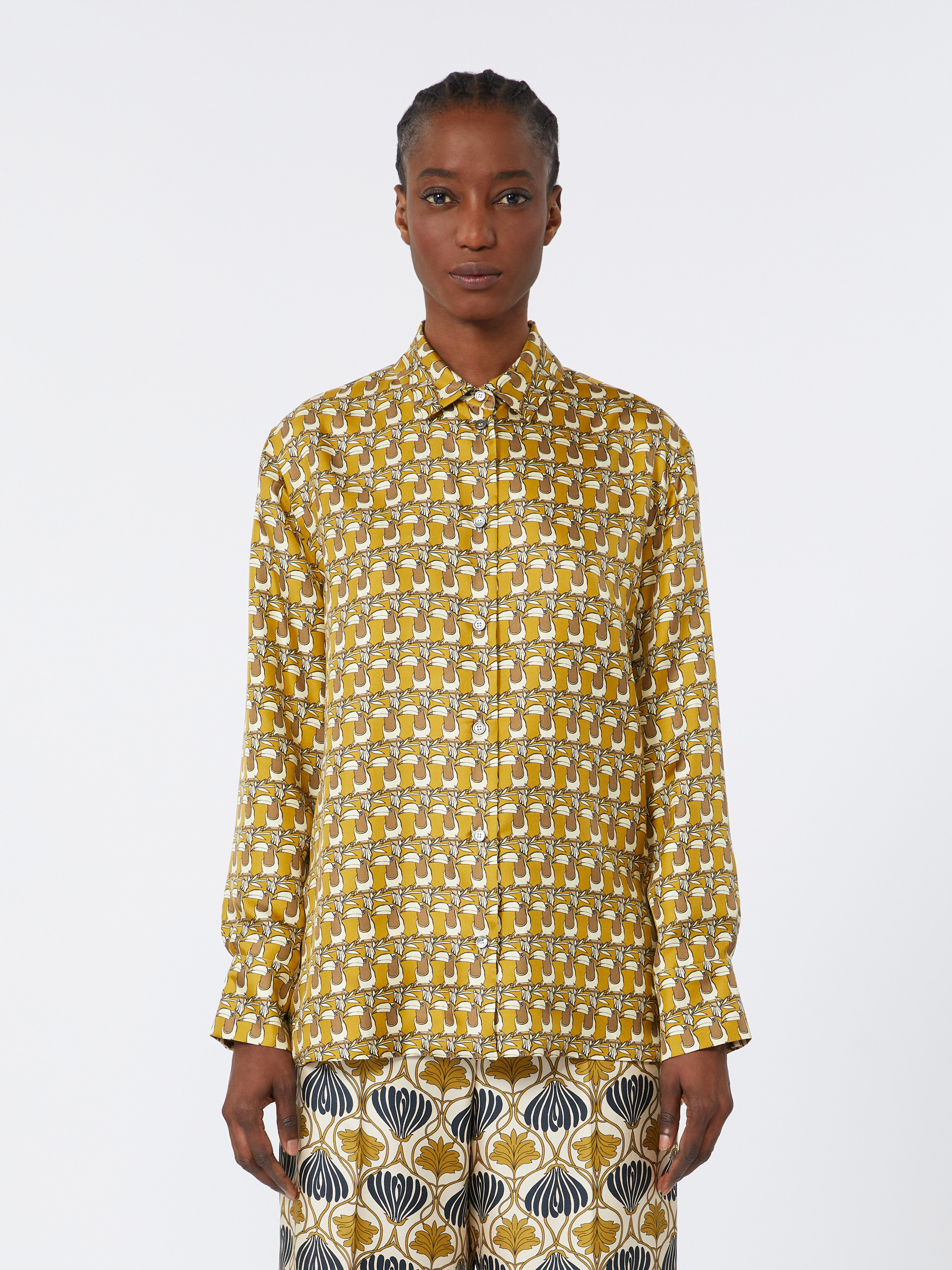 TIMES Reversible printed silk shirt - 3