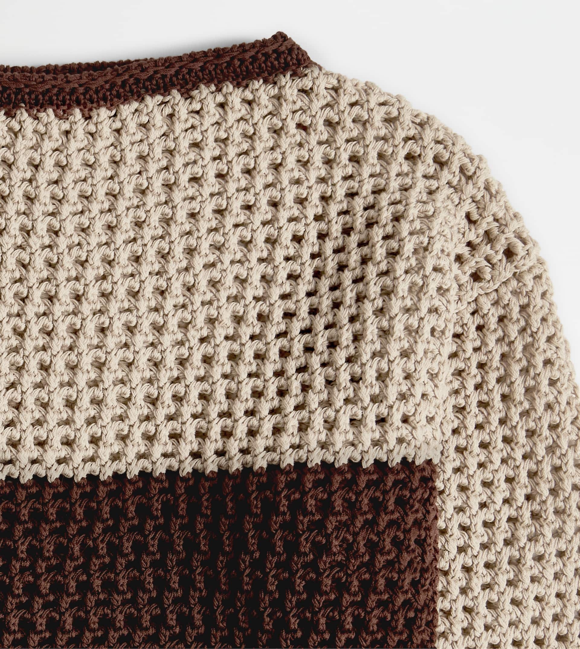 PULLOVER IN COTTON - BEIGE, BROWN - 9