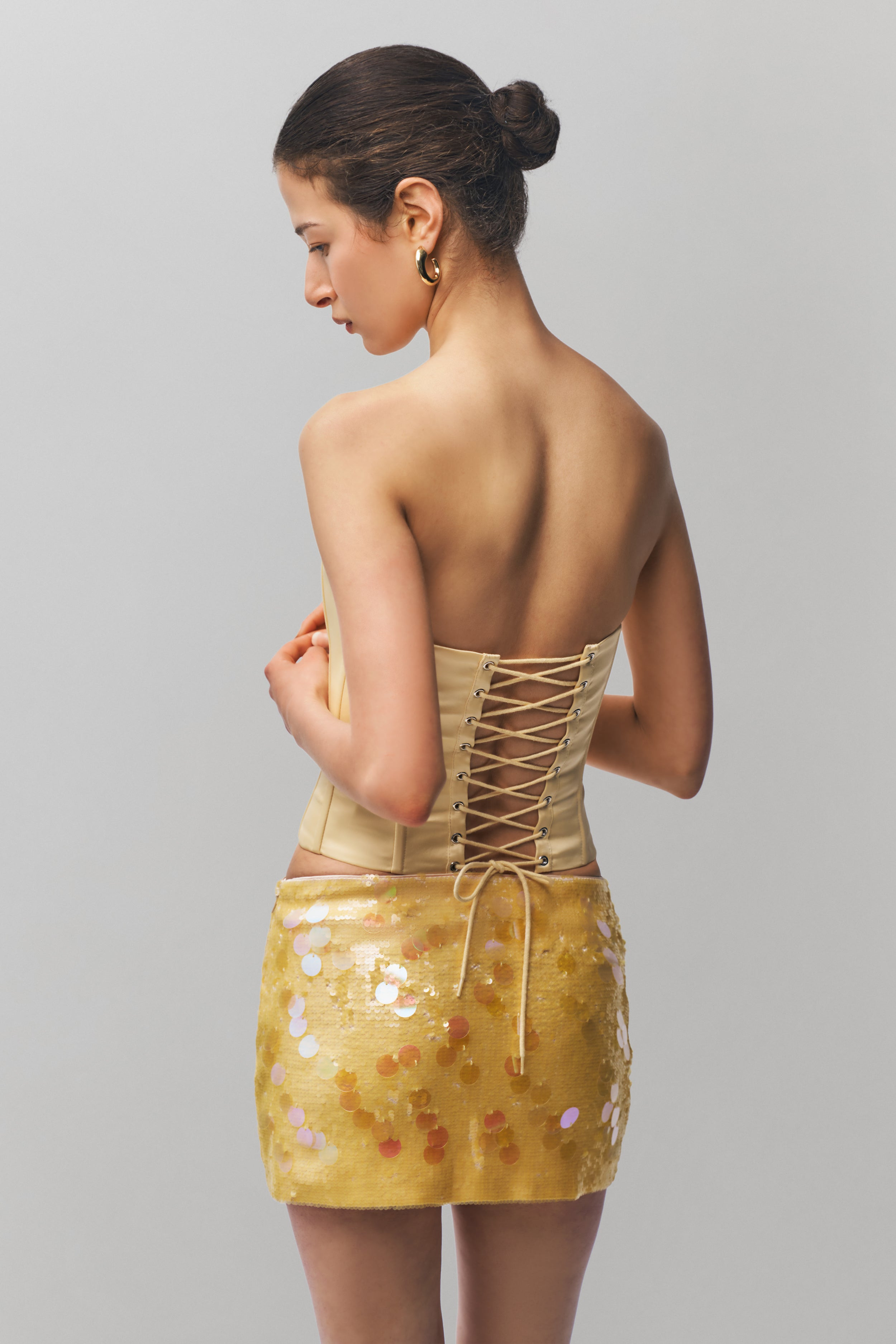 LOW RISE PAILLETTE SKIRT - 6