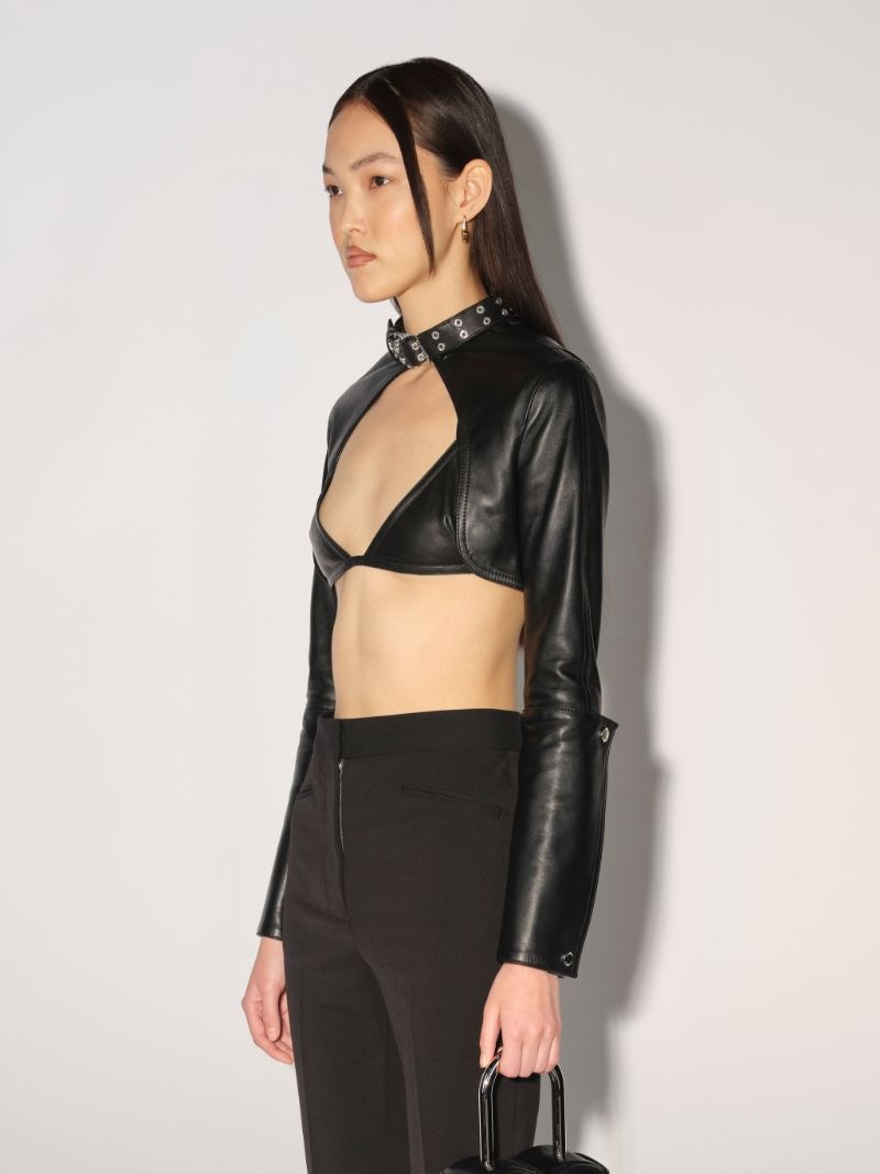 LEATHER BOLERO JACKET - 6