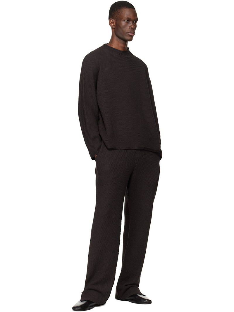 ISSEY MIYAKE Brown Rustic Knit Sweater outlook