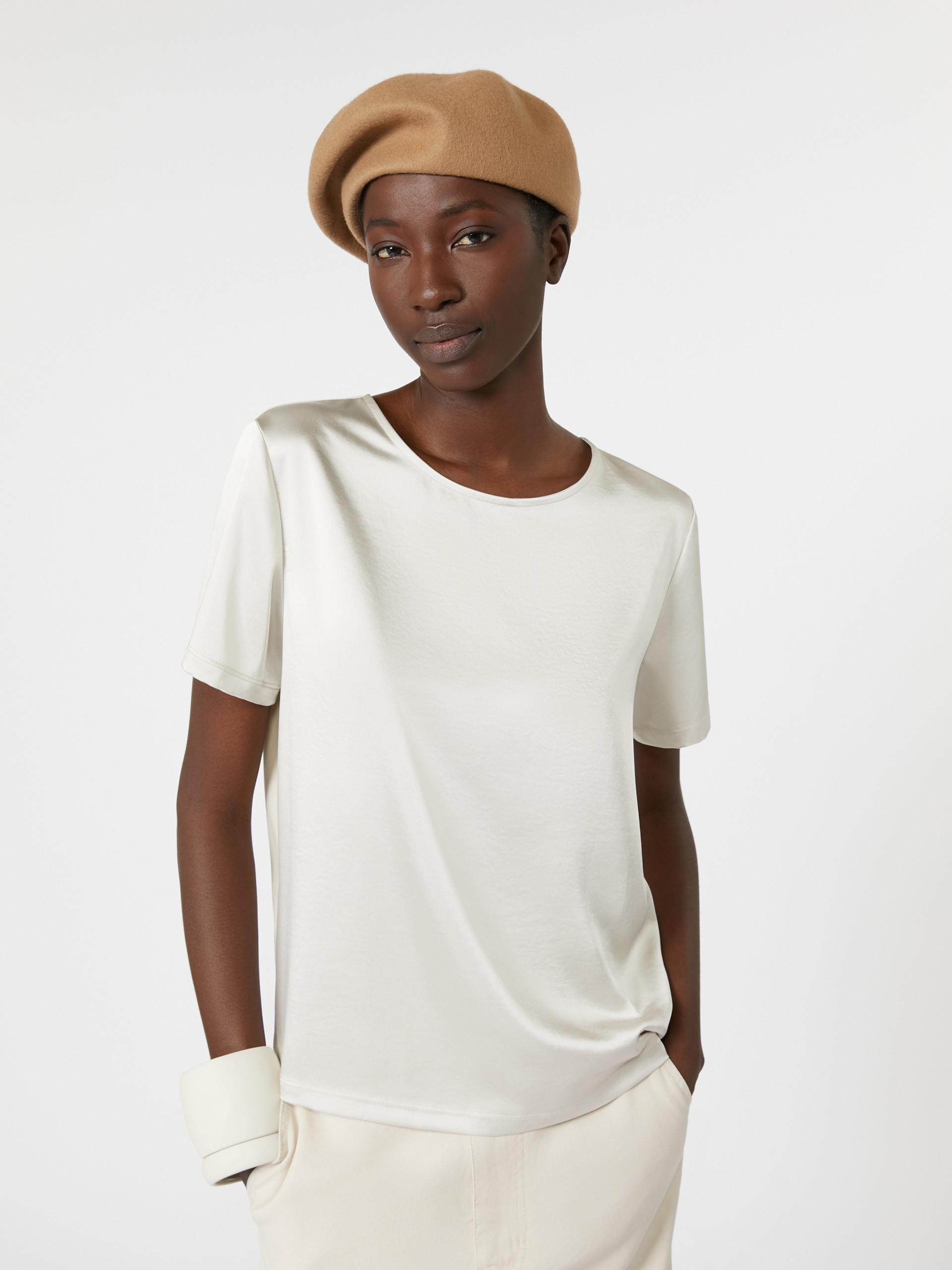 GILBERT Satin and jersey T-shirt - 5
