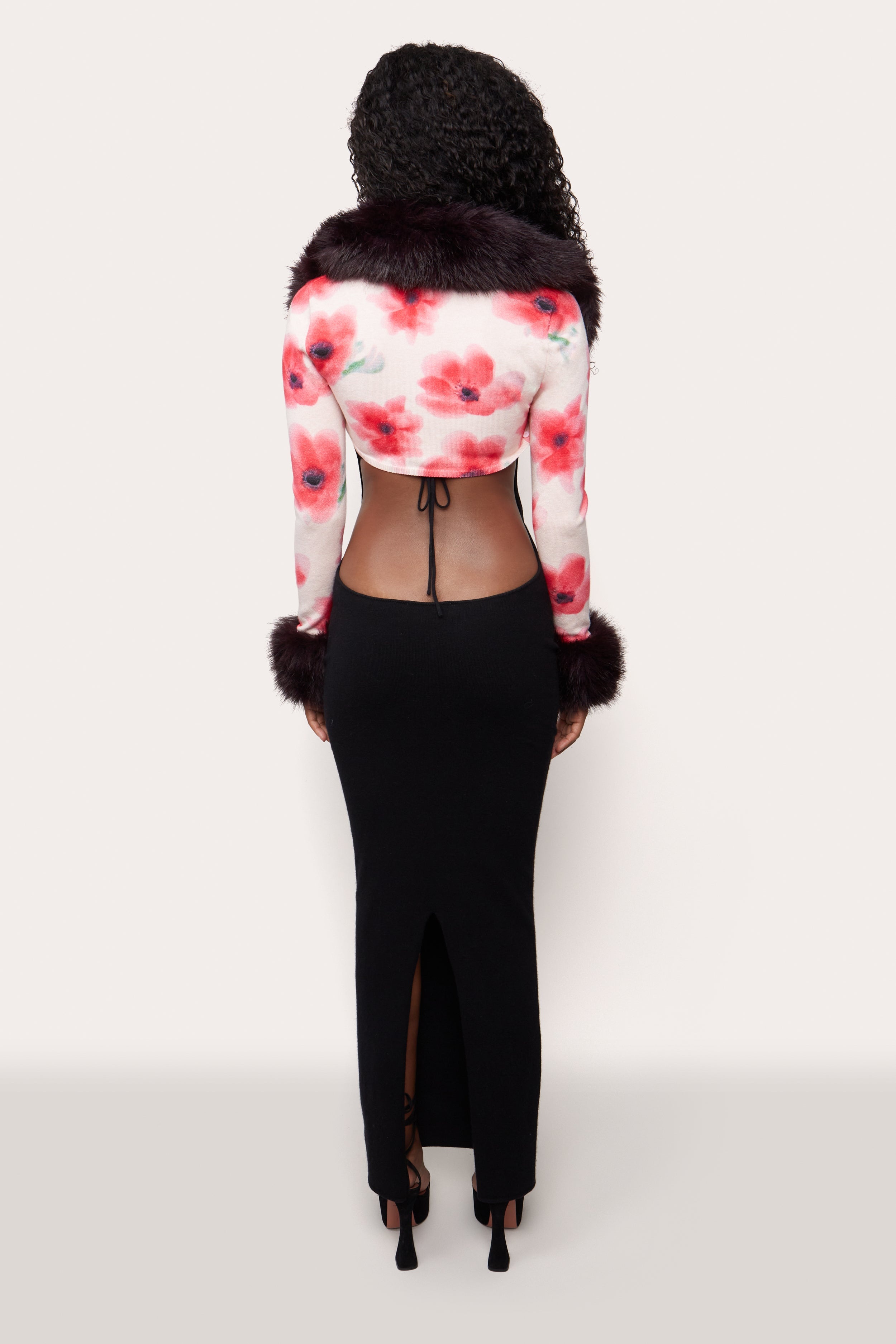 PRINTED FAUX FUR BOLERO - 5