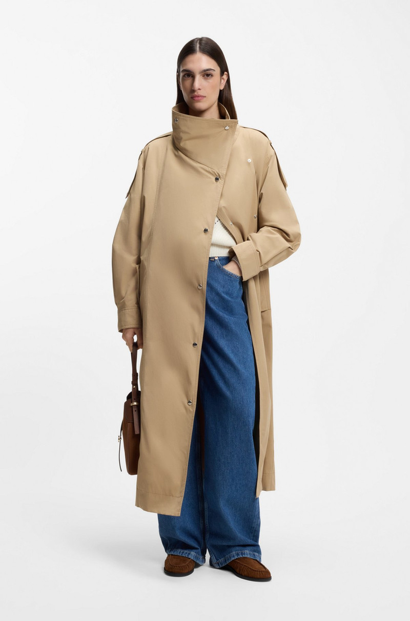 BOSS OVERSIZED TRENCH COAT WITH WATER-REPELLENT FINISH outlook