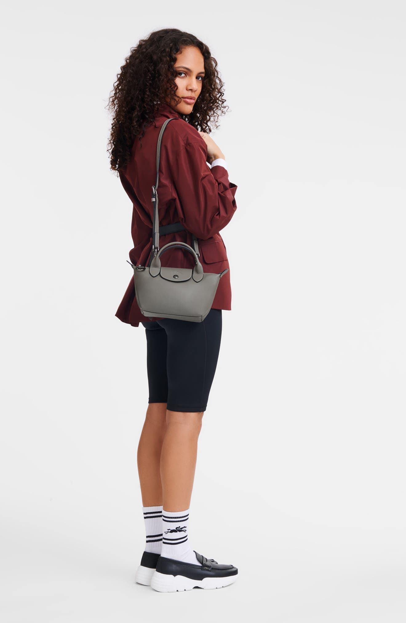 Longchamp Extra Small Le Pliage Xtra Leather Top Handle Bag in Turtledove at Nordstrom - 2