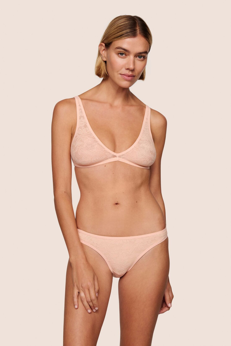 eberjey Soft Stretch Recycled Lace Plunge Bralette outlook