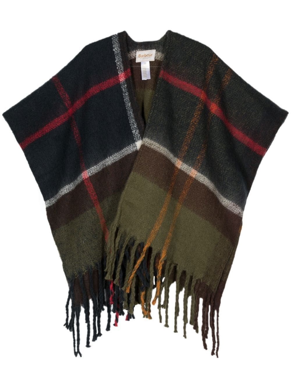 plaid fringe-detail scarf - 1