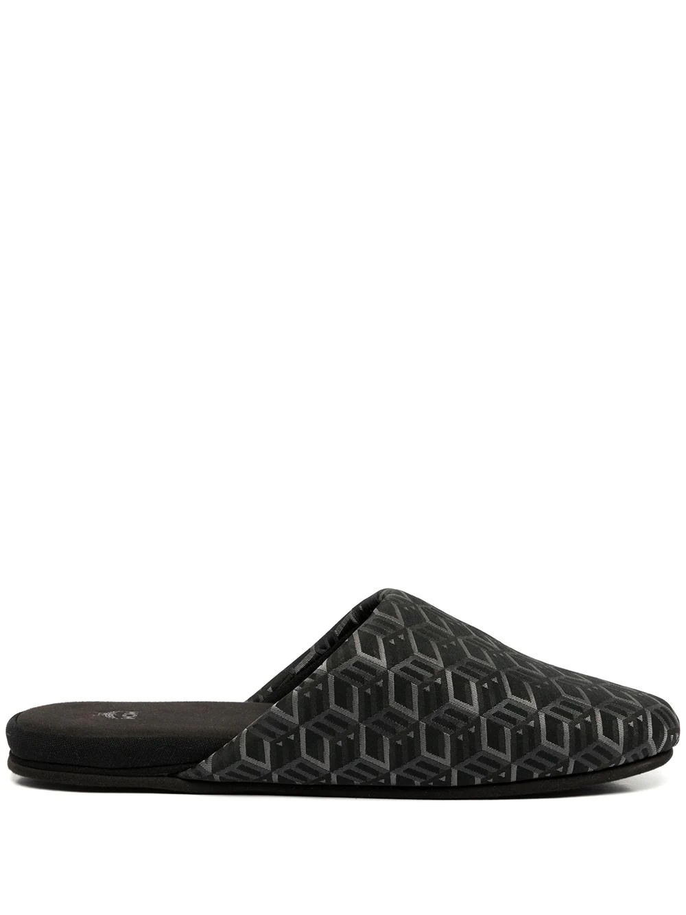 geometric monogram house slippers - 1