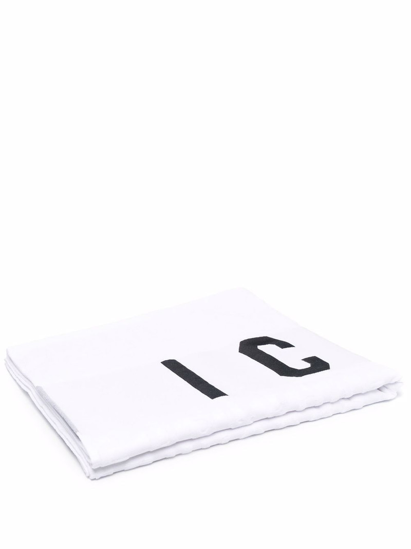 logo-print bath towel 1