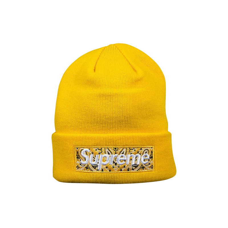 Supreme Supreme x New Era Box Logo Beanie 'Yellow' - FW19BN4