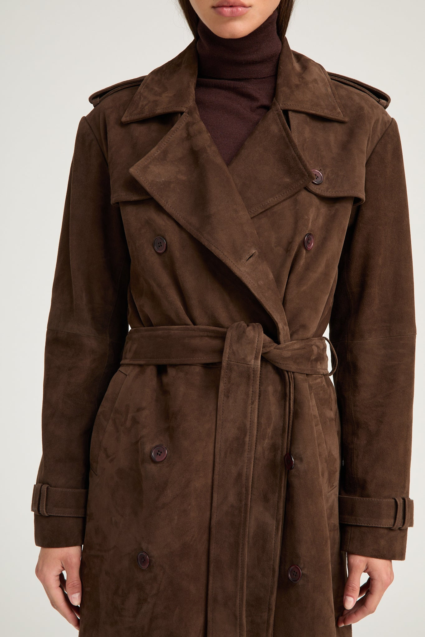 BELLE DE JOUR AMERICANO SUEDE TRENCH - 7