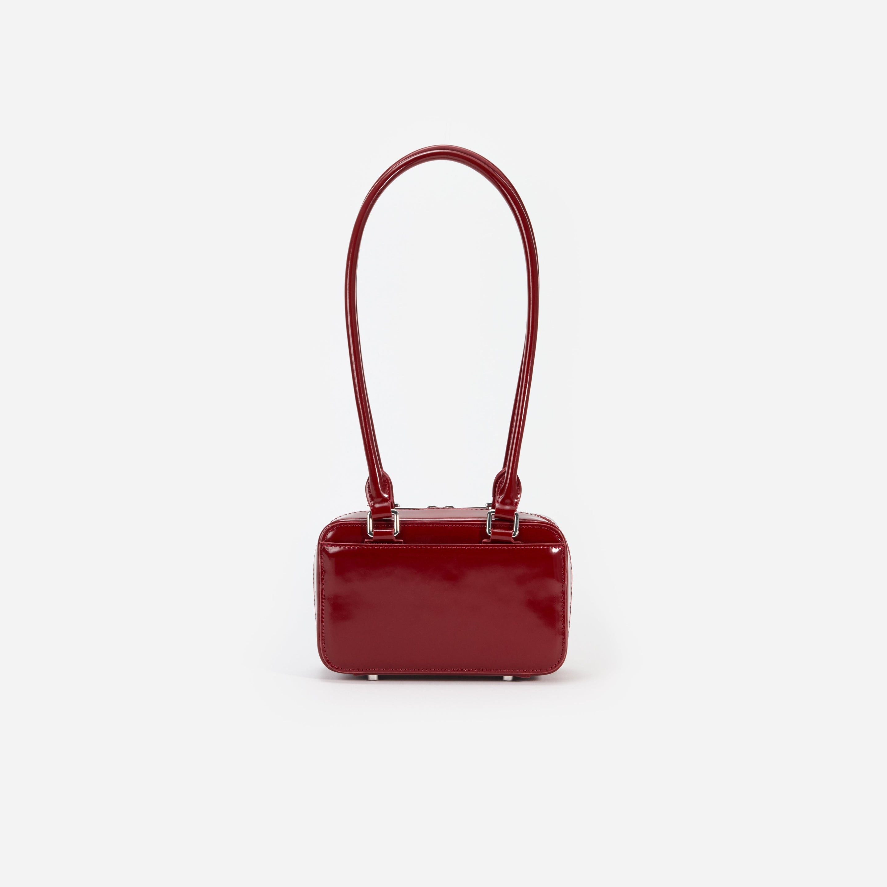 Burgundy Leather Shoulder Bag - 3