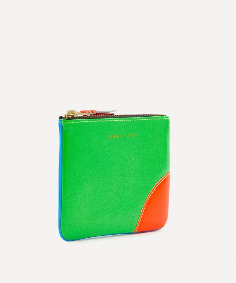 Comme Des Garçons Leather Super Fluo Wallet outlook