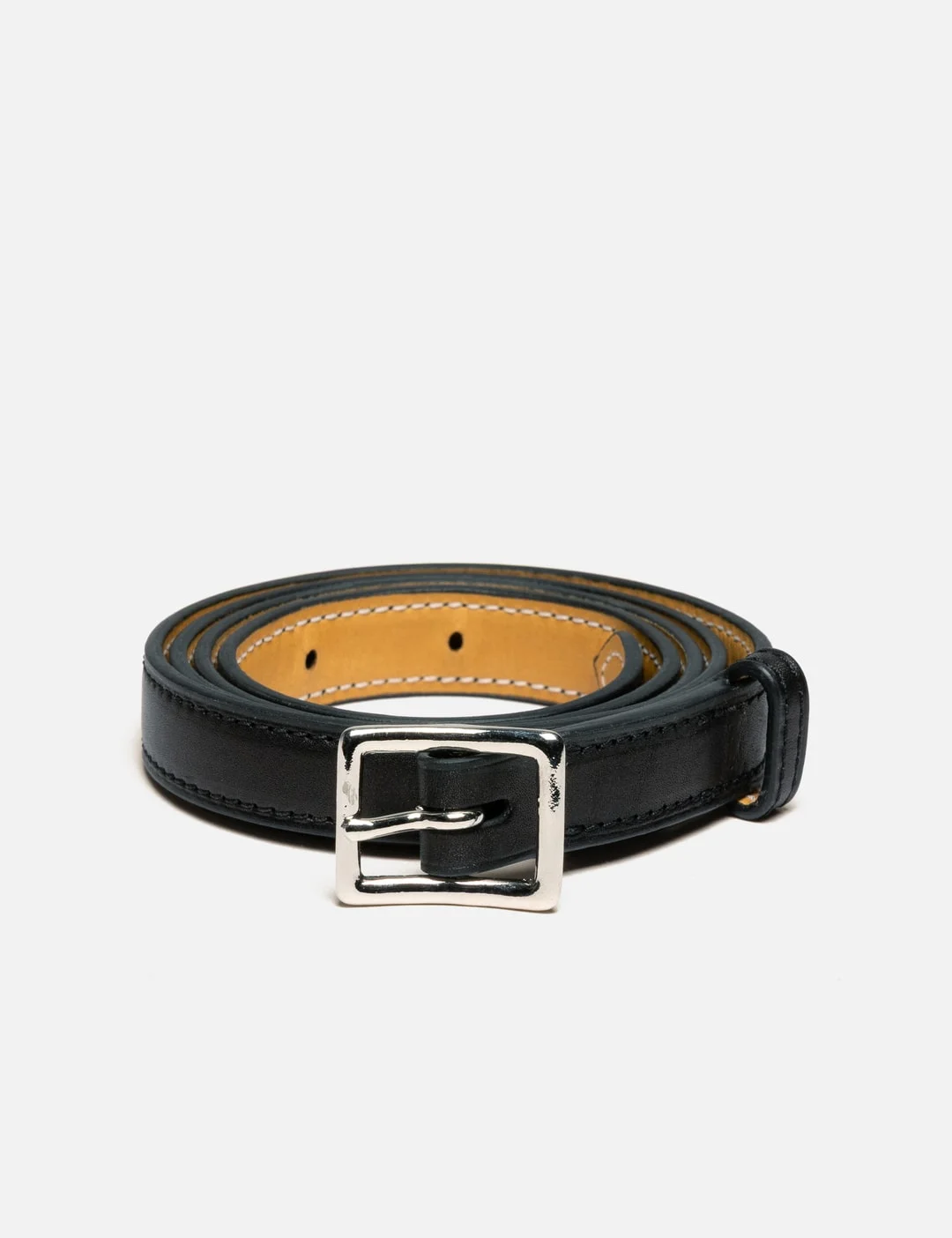 NARROW CALF LEATHER BELT - 1