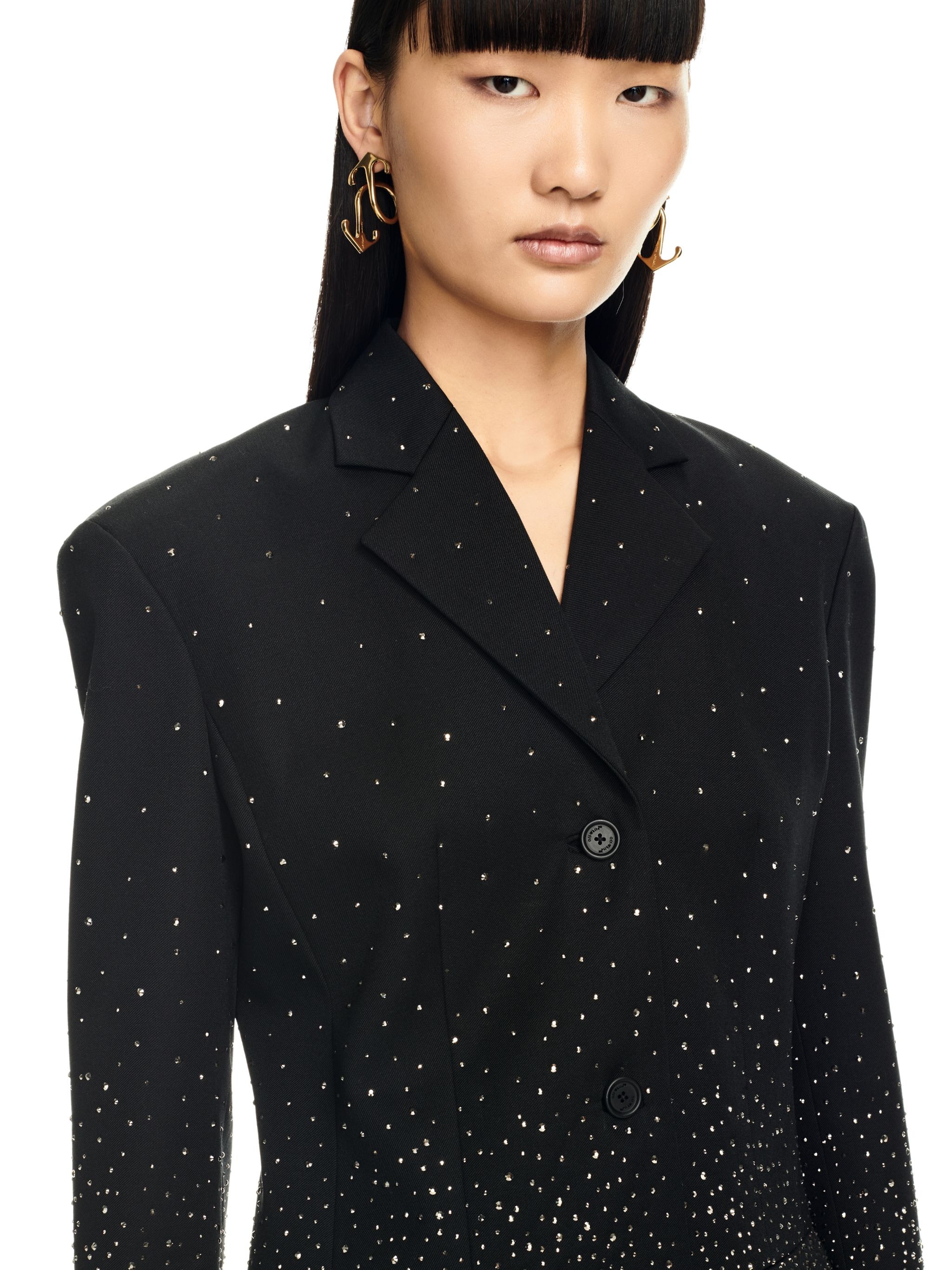 Bling Fitted 3 Buttons Jacket - 5