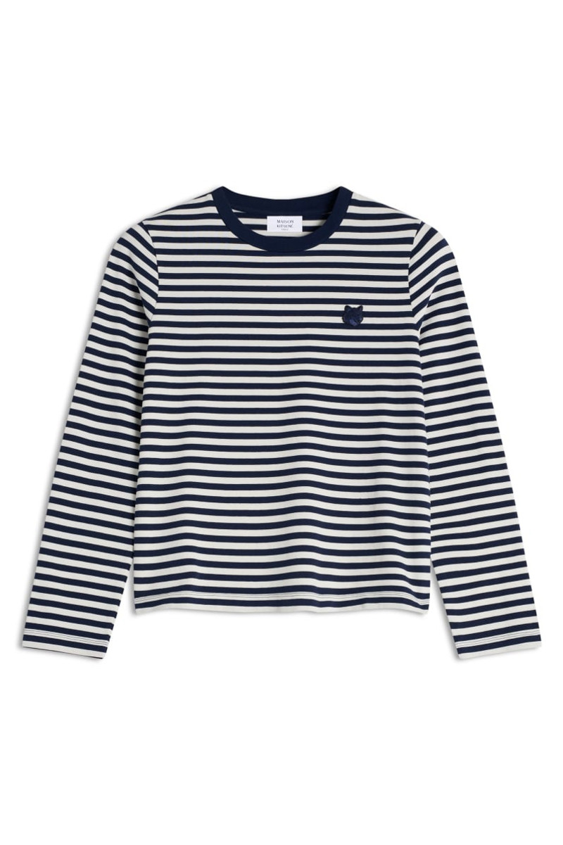 BOLD FOX HEAD PATCH MULTI STRIPES REGULAR LS TEE-SHIRT 1