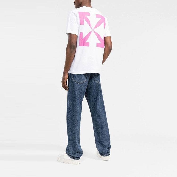 Off-White Logo Alphabet Printing Arrow Short Sleeve White OMAA027S22JER0130132 - 6