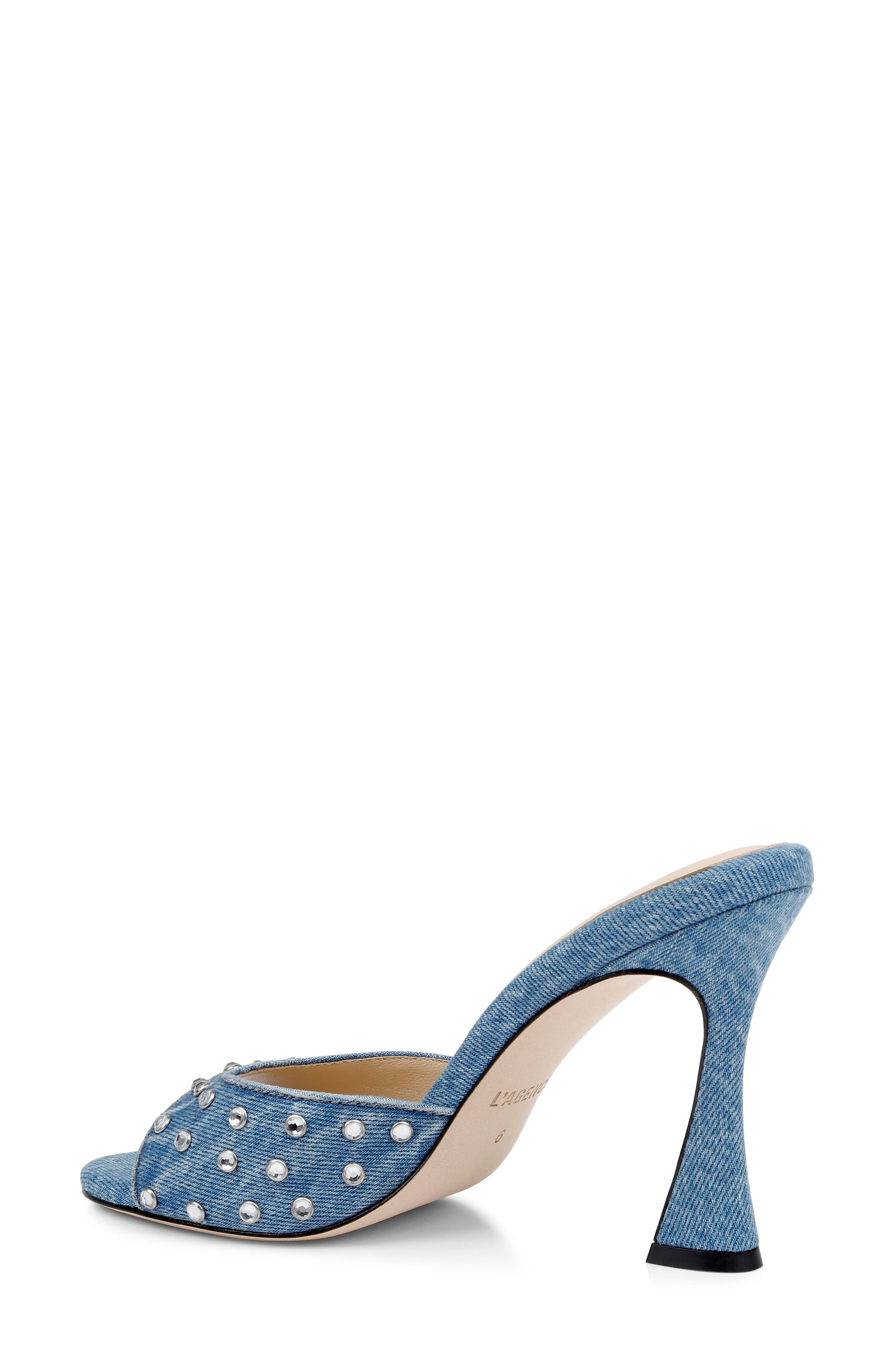 L'AGENCE Lucienne Sandal in Light Denim at Nordstrom - 1
