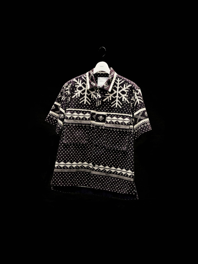 sacai Pattern Knit Print Shirt outlook