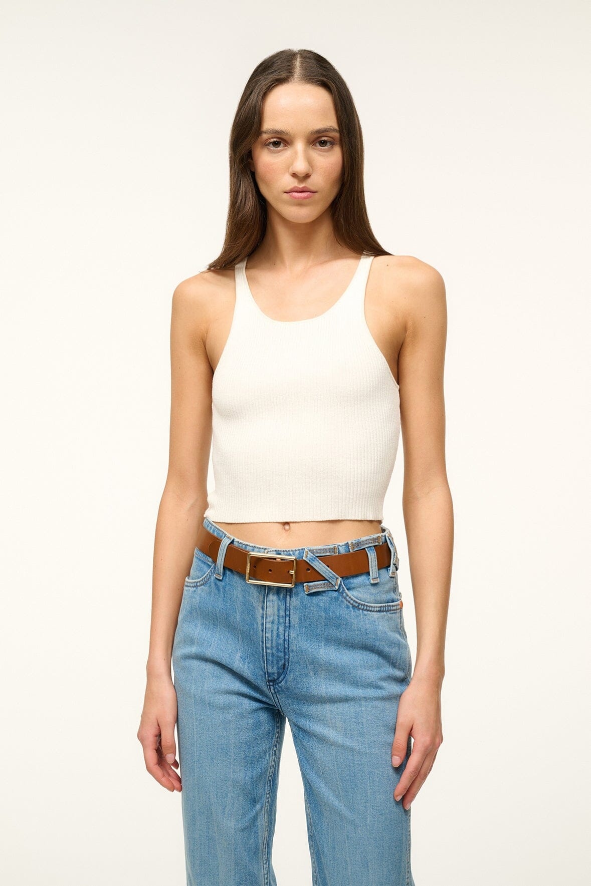 STAUD JEANS BELT - TAN YELLOW GOLD - 2