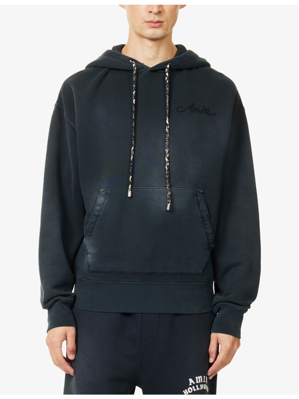 Bleach Bandana Relaxed-Fit Cotton-Jersey Hoody - 3