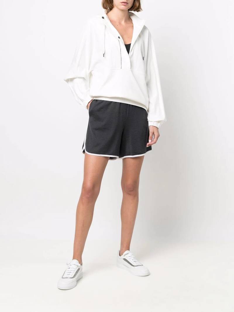 Brunello Cucinelli cashmere-blend elastic waist shorts outlook