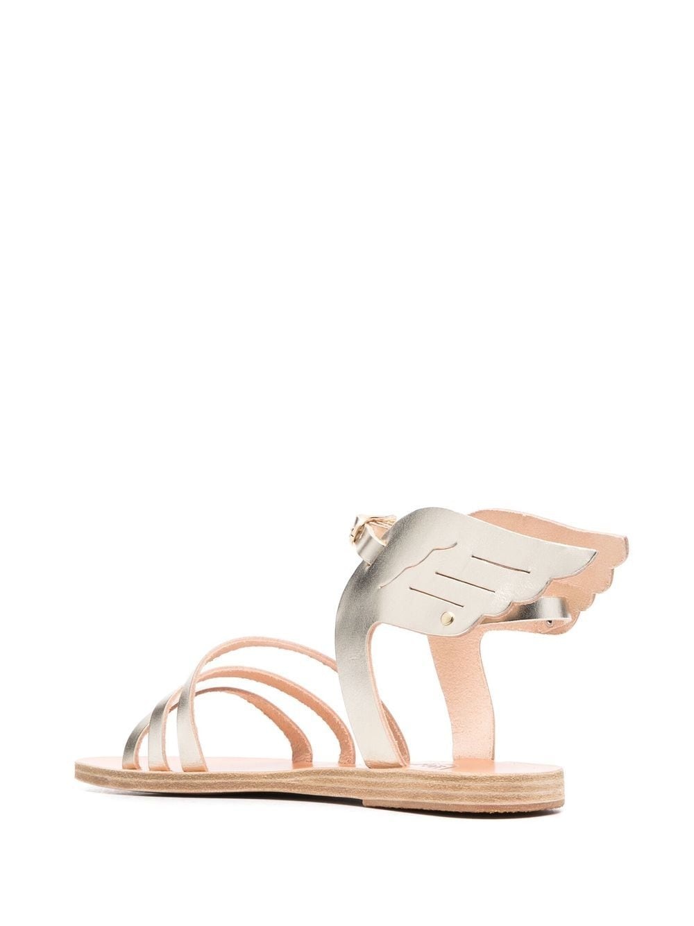 triple-strap leather sandals - 3