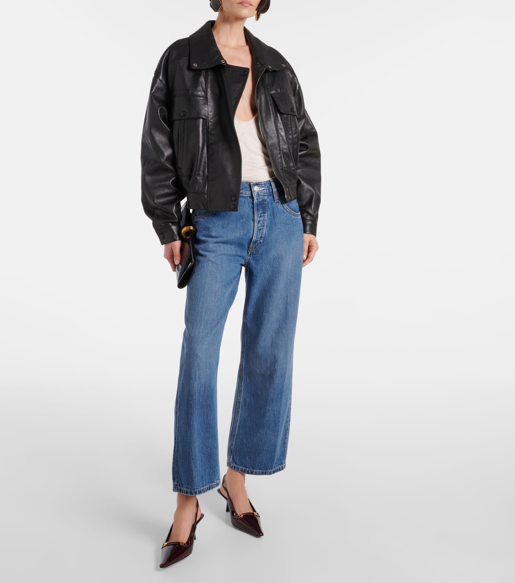 Loose Crop high-rise straight jeans - 2