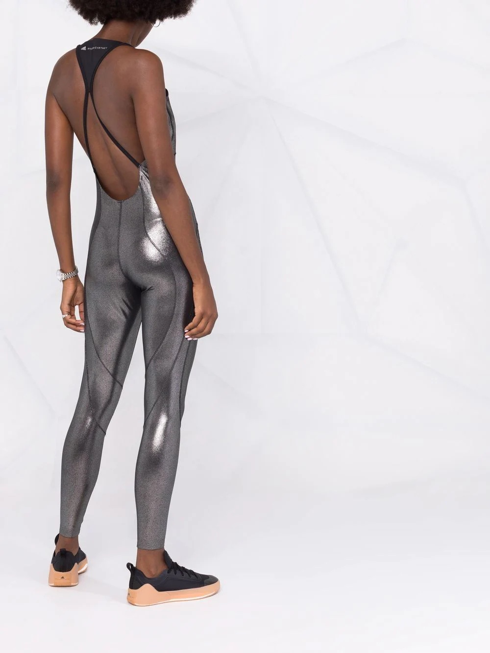 cut-out metallic jumpsuit - 6