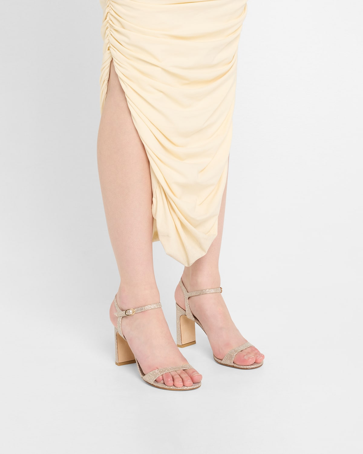 Babette Metallic Ankle-Strap Sandals - 2