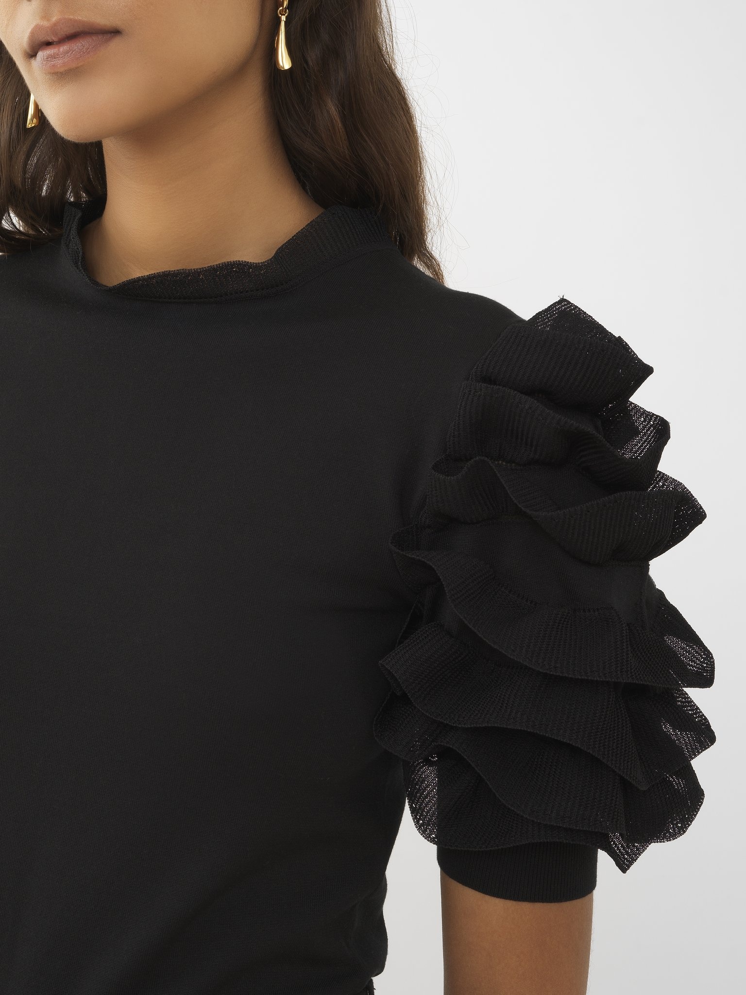 SHORT-SLEEVE RUFFLED TOP - 7