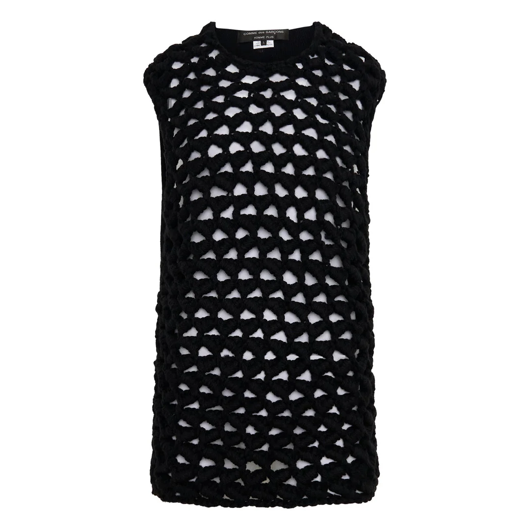 Roving Crochet Knit Vest - 1