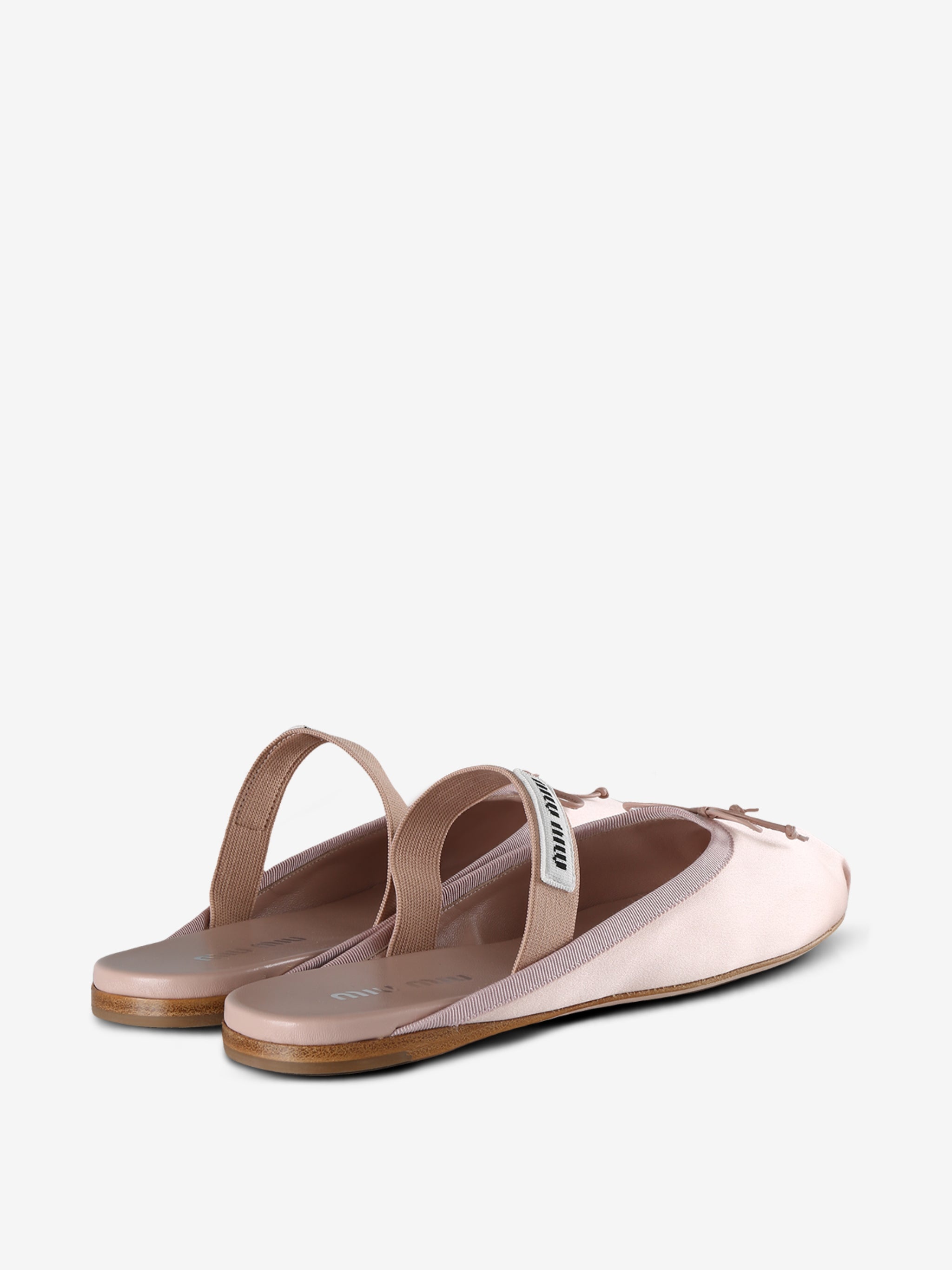 MIU MIU - Women Satin Ballerina Mules - 3