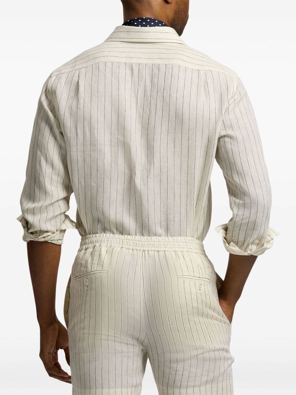 pinstripe linen shirt - 5