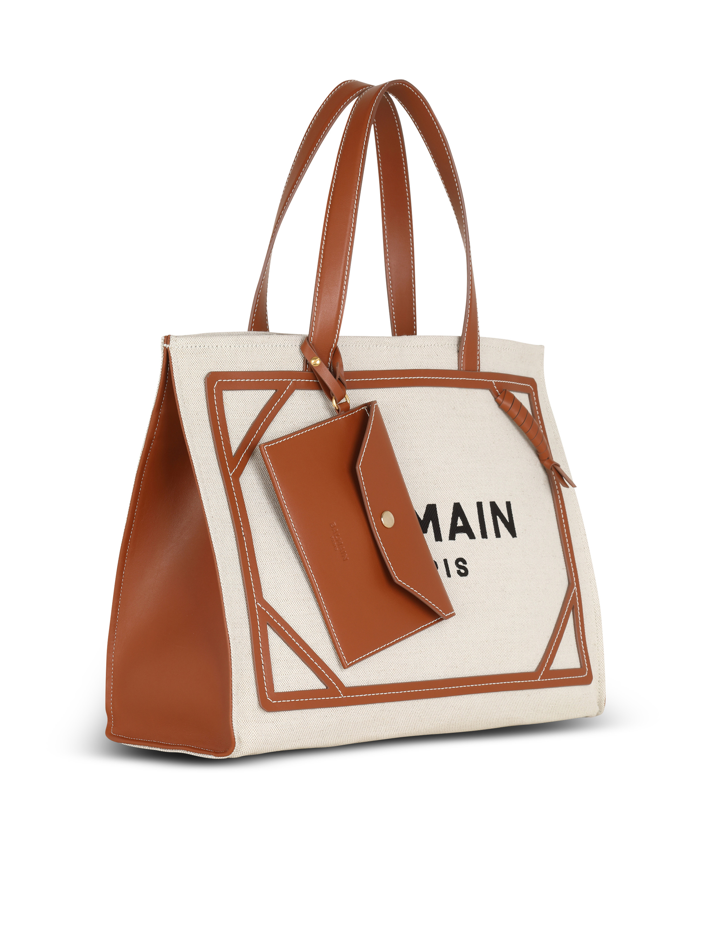 B-Army 42 canvas tote bag with leather details - 3