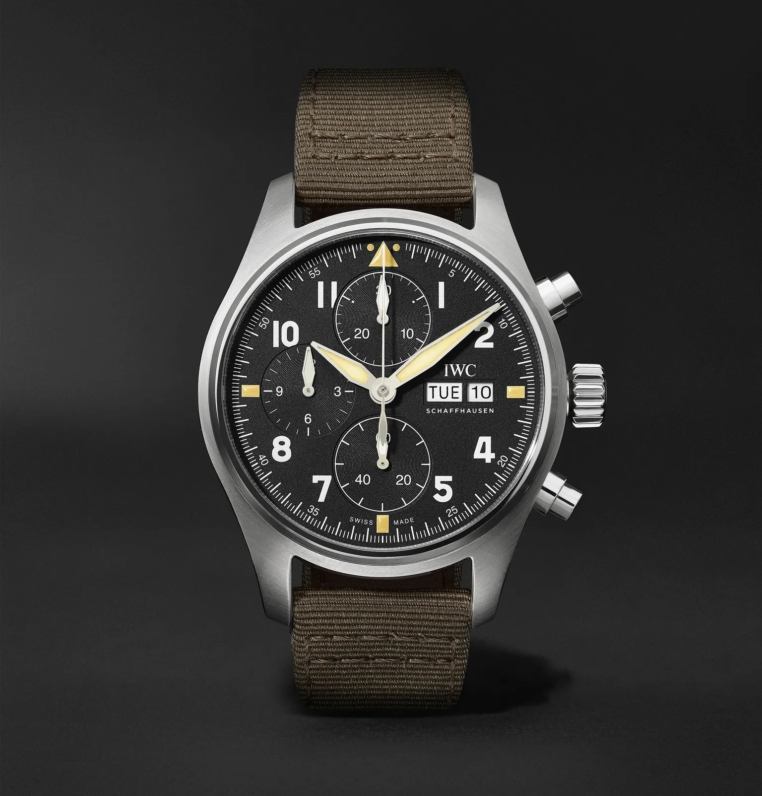 Pilot's Spitfire Automatic Chronograph 41mm Stainless Steel and Webbing Watch, Ref. No. IW387901 - 1