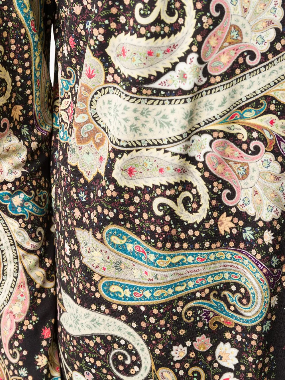 paisley-print long sleeve dress - 8