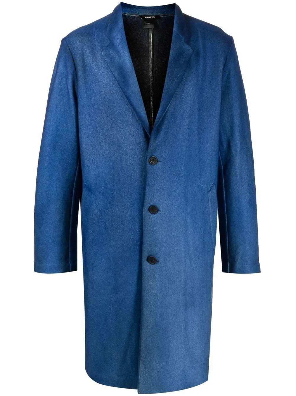 painted-effect merino-wool overcoat - 1