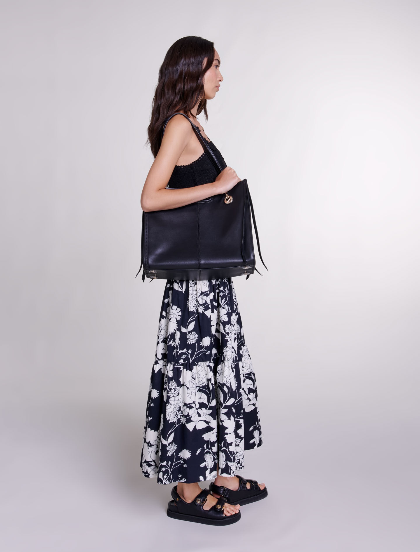 Floral print maxi skirt - 3