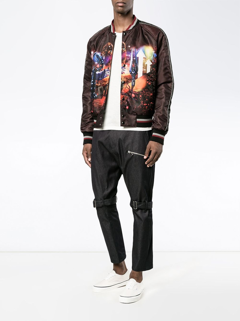 Lanvin Planet Scene print bomber jacket outlook