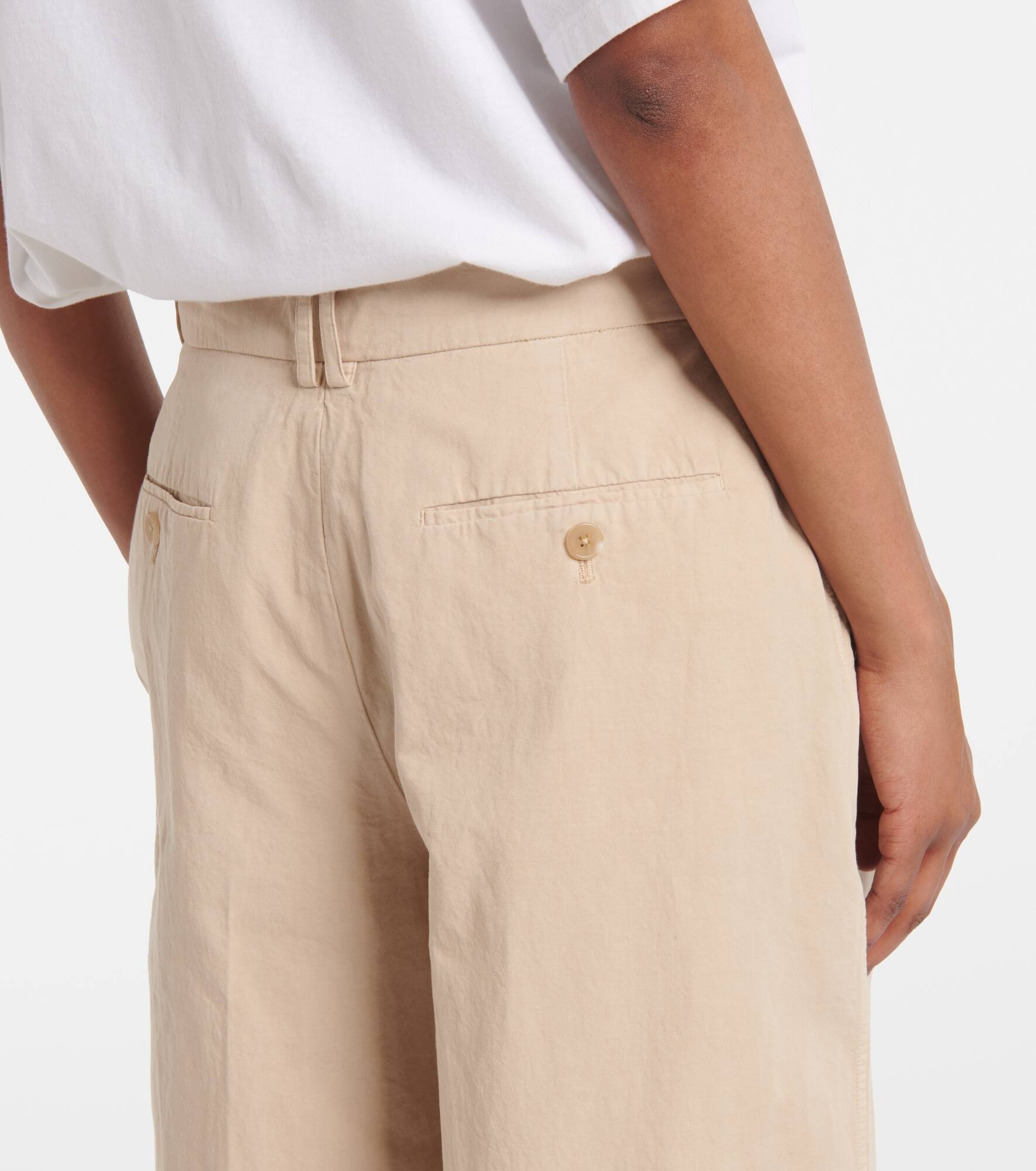 Lilas cotton and linen wide-leg pants - 6