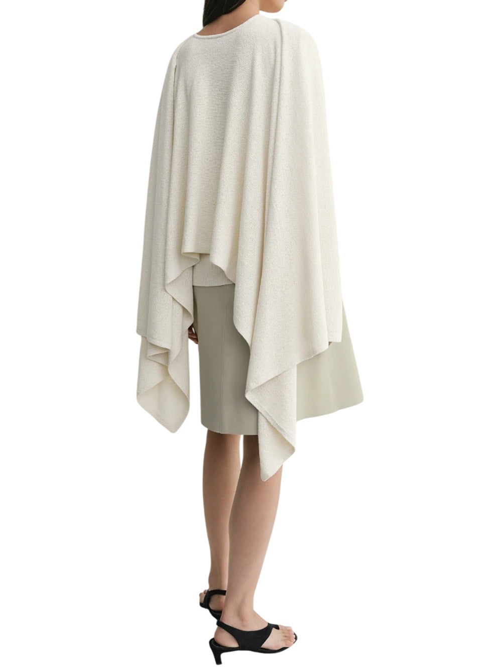 Ecru Knitted Cape - 4